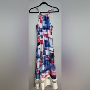 Anthropologie Sachin & Babi Pink Purple Maxi Strappy Dress Size XS Retail $188